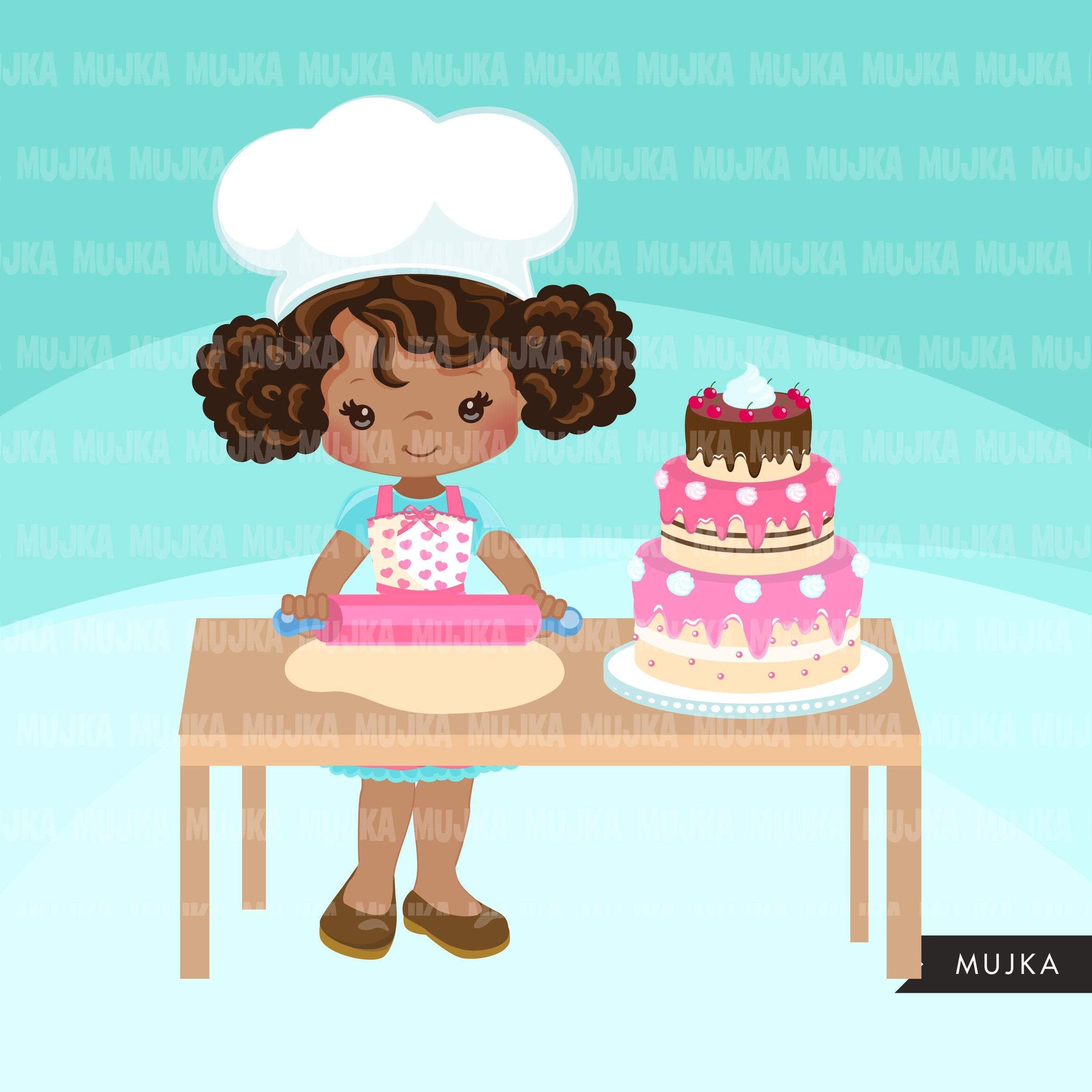 Japanese Anime-style Woman Of Baking Chocolate Cake. Royalty Free SVG,  Cliparts, Vectors, and Stock Illustration. Image 135788418.
