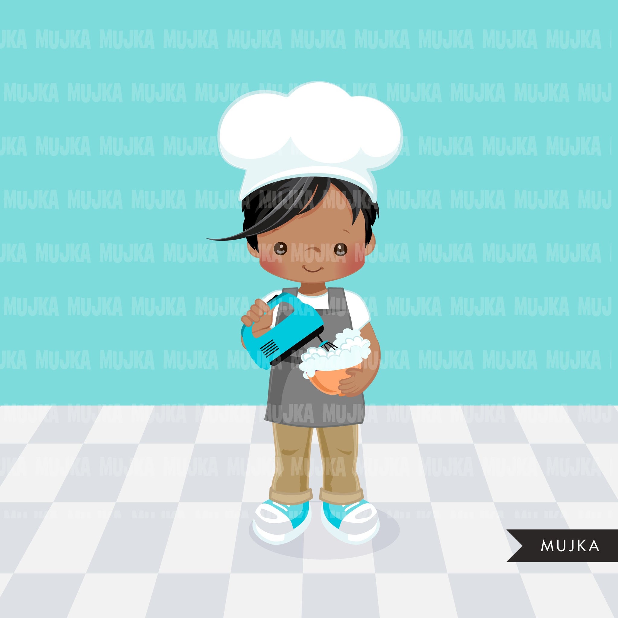 black woman chef clipart