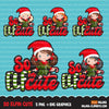 Christmas PNG digital, So Elfin Cute Printable HTV sublimation image transfer clipart, t-shirt girl graphics