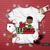 Christmas PNG digital, So Elfin Cute Printable HTV sublimation image transfer clipart, t-shirt Afro black boy graphics