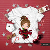 Christmas PNG digital, Naughty but Nice HTV sublimation image transfer clipart, little girl