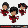 Christmas PNG digital, Afro Naughty but Nice HTV sublimation image transfer clipart, t-shirt graphics, Afro Plaid little girl characters