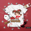 Christmas PNG digital, Little cookie Tester Printable HTV sublimation image transfer clipart, t-shirt girl graphics