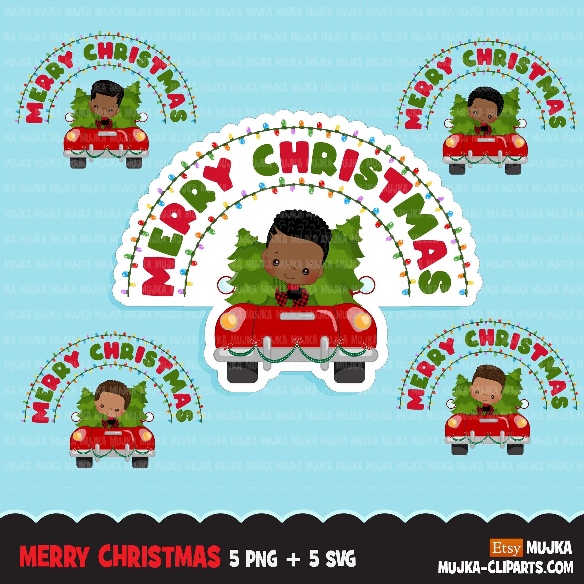 christmas png digital merry christmas red truck htv sublimation image transfer clipart t-shirt black boy