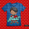 valentines day png digital little heart breaker sublimation image transfer clipart t-shirt graphics little black boy