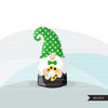 St Patricks Day Gnomes  Clipart, Lucky Irish, pot of gold, clover, beer, Irishman graphics, commercial use PNG clip art