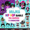 Hip hop Clipart Bundle, Music, dance sublimation t-shirt  graphics commercial use PNG clip art