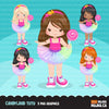 Candy land Tutu Clipart for girls,  lollipop rainbow tutu graphics, fashion, commercial use PNG clip art, birthday cutout
