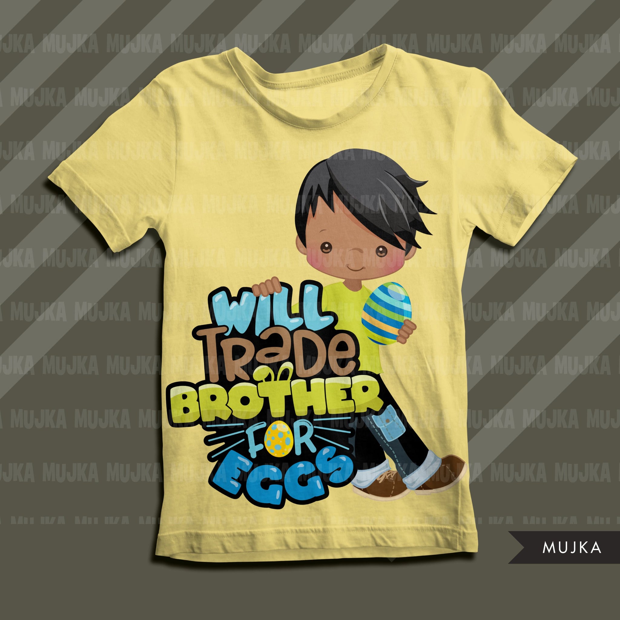 Easter PNG digital, Will trade brother for eggs Printable HTV sublimation image transfer clipart, t-shirt boy graphics