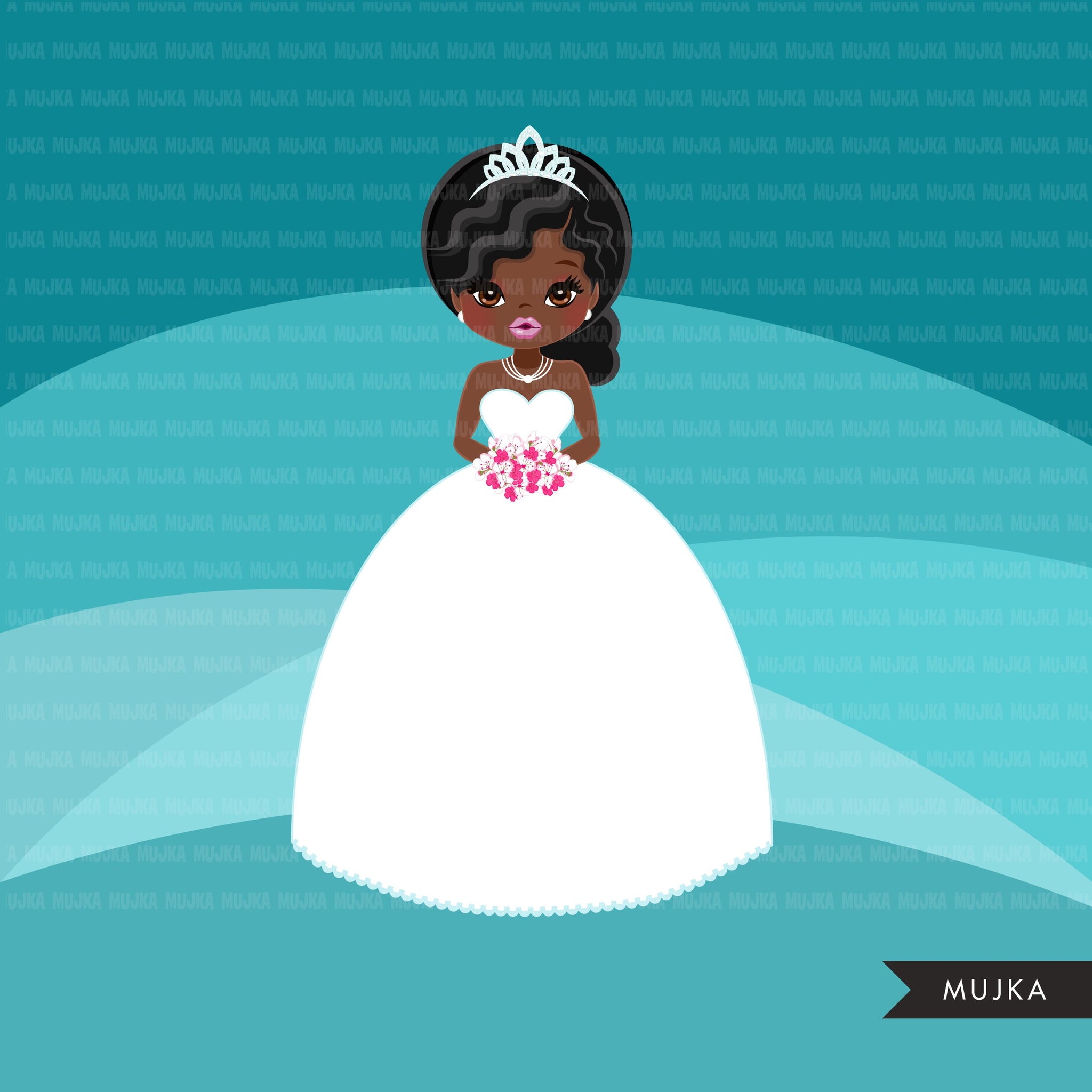 Imágenes prediseñadas de avatar de novia negra, impresión y corte, gráficos de boda, chica afro, mujer africana, imágenes prediseñadas PNG nupcial