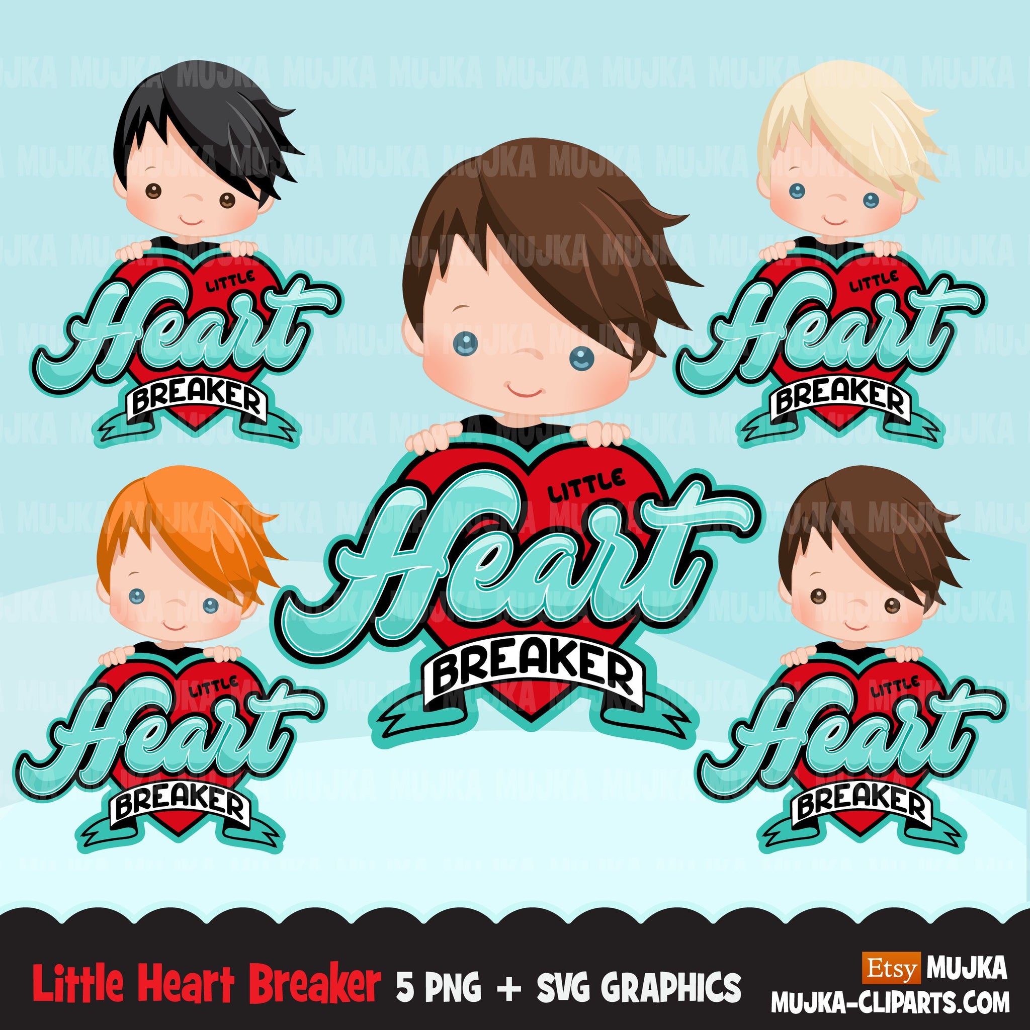 valentines day png digital little heart breaker sublimation image transfer clipart t-shirt graphics little boy