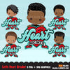 valentines day png digital little heart breaker sublimation image transfer clipart t-shirt graphics little black boy