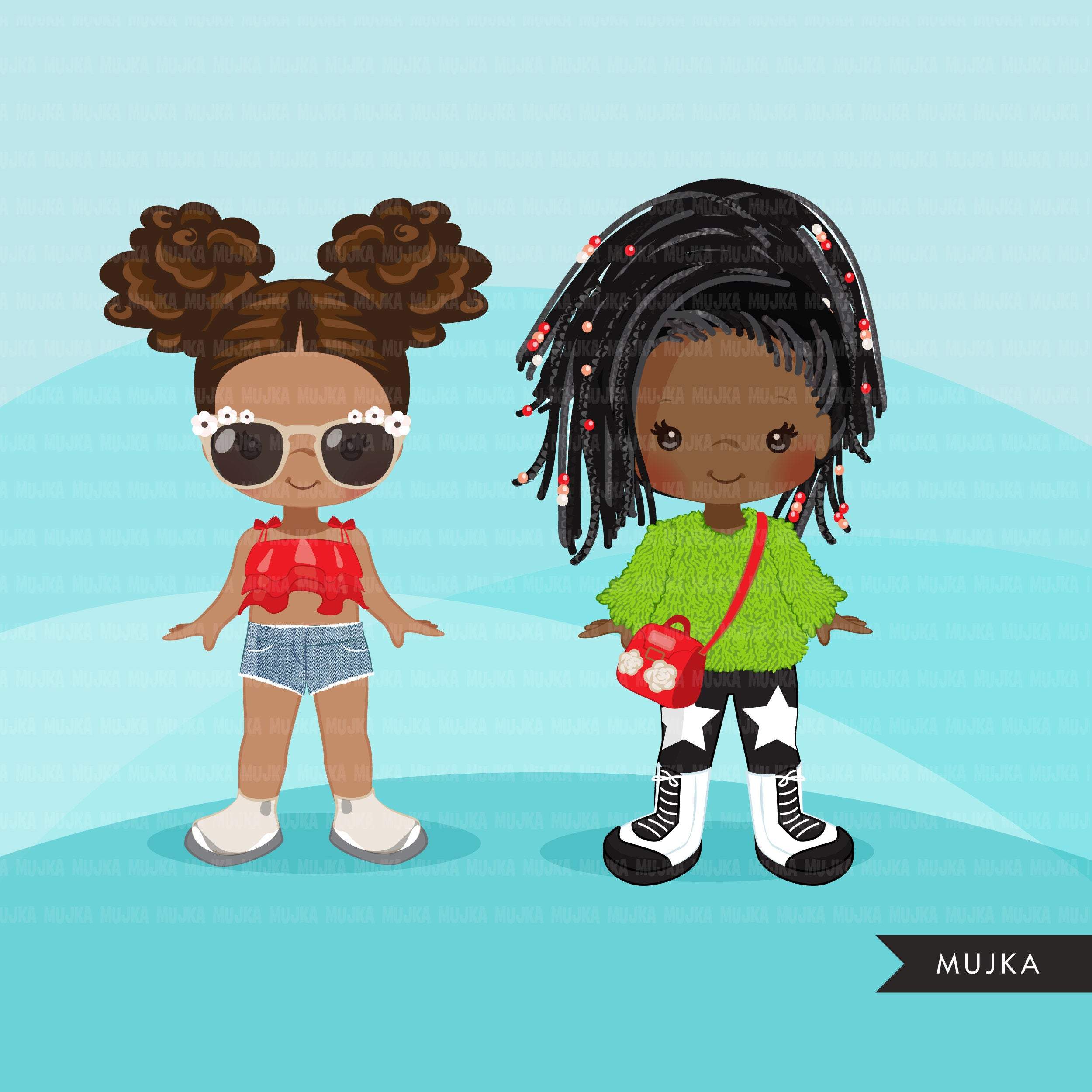 black girl cartoon character clip art