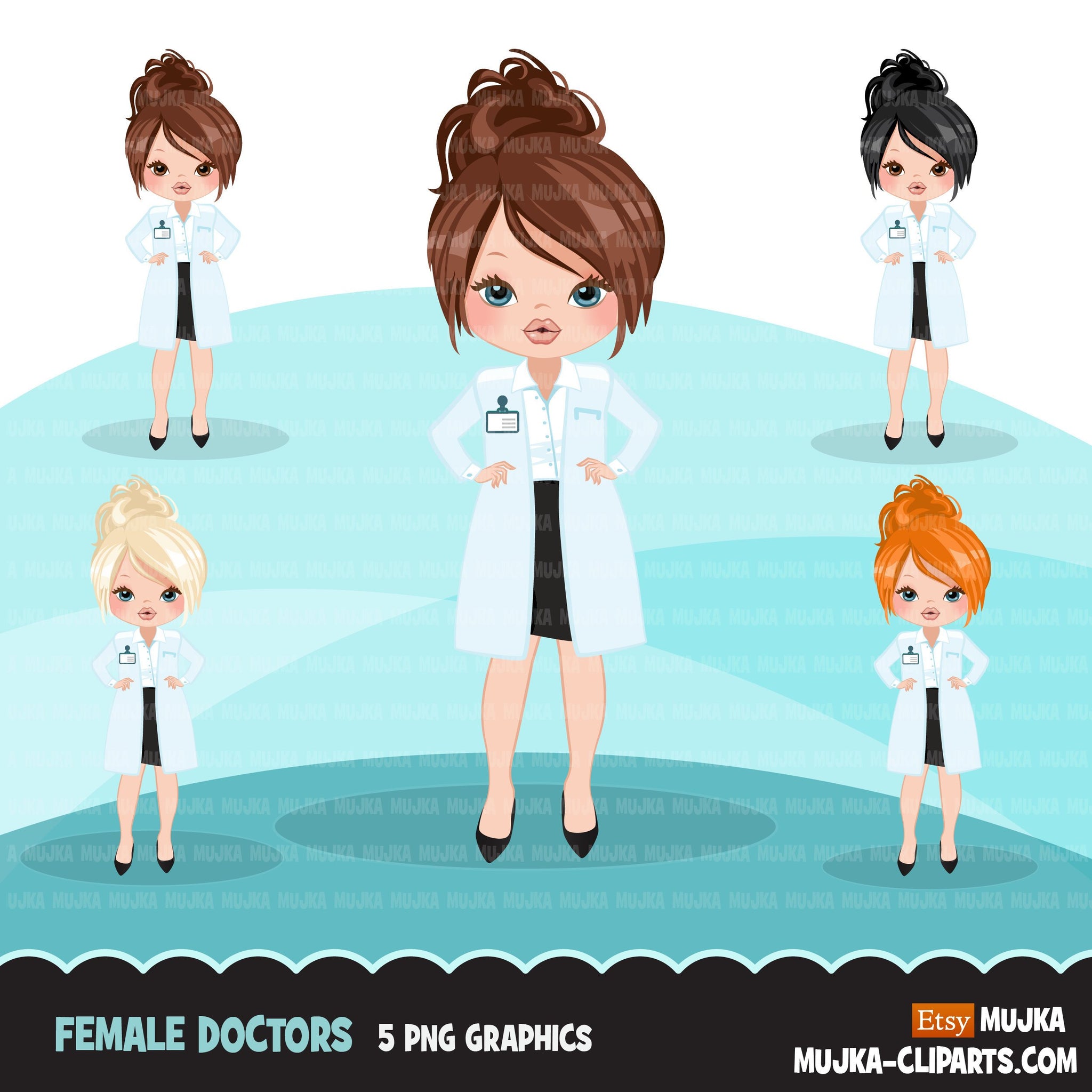 Female Doctor clipart, hospital graphics, print and cut PNG digital Designs, covid, quarantine Medical girl clip art