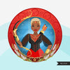 Zodiac Sagittarius Clipart, Png digital download, Sublimation Graphics for Cricut & Cameo, Black Woman Horoscope sign designs
