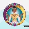 Zodiac Libra Clipart, Png digital download, Sublimation Graphics for Cricut & Cameo, Black pixie hair Woman Horoscope sign designs
