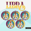 Zodiac Libra Clipart, Png digital download, Sublimation Graphics for Cricut & Cameo, Black Woman Horoscope sign designs