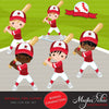 Pacote de clipart de beisebol e softball, gráficos esportivos, sublimação, impressão e corte para uso comercial clipart PNG
