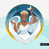 Zodiac Virgo Clipart, Png digital download, Sublimation Graphics for Cricut & Cameo, Black Woman Horoscope sign designs