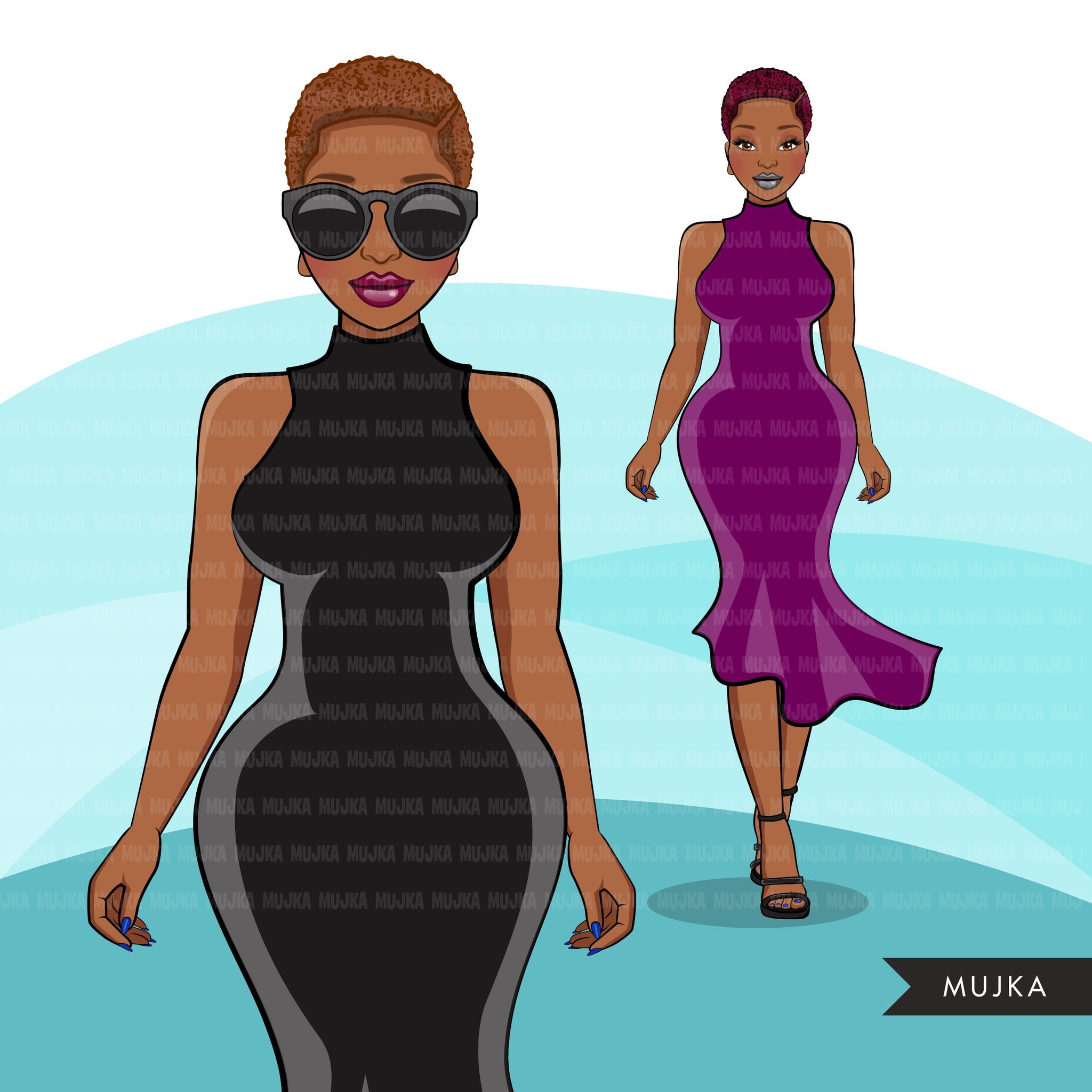 Ankara Fashion Graphics, African dress, black woman peacock pattern Sublimation designs for Cricut & Cameo, commercial use PNG clipart