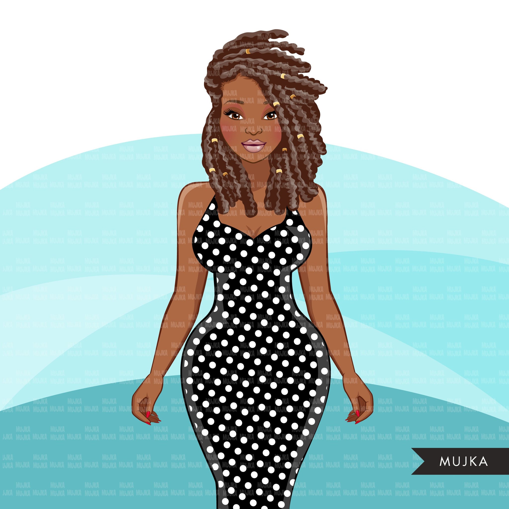 Fashion Graphics, Black Woman shopping, braids, Sublimation designs for Cricut & Cameo, commercial use PNG clipart