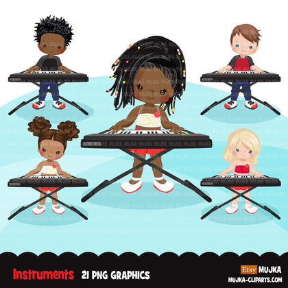 Keyboard piano clipart, Music Instruments clipart, education graphics, school band, kids playing music sublimation graphics, PNG clip art