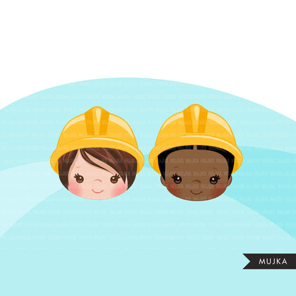 Occupations Clipart, profession graphics, firefighter, nurse, cop, chef, pilot, mailman sublimation graphics, black girls PNG clip art