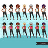 Fitness Graphics, Black Afro Woman, workout, personal trainer, Sublimation designs for Cricut & Cameo, commercial use PNG clipart
