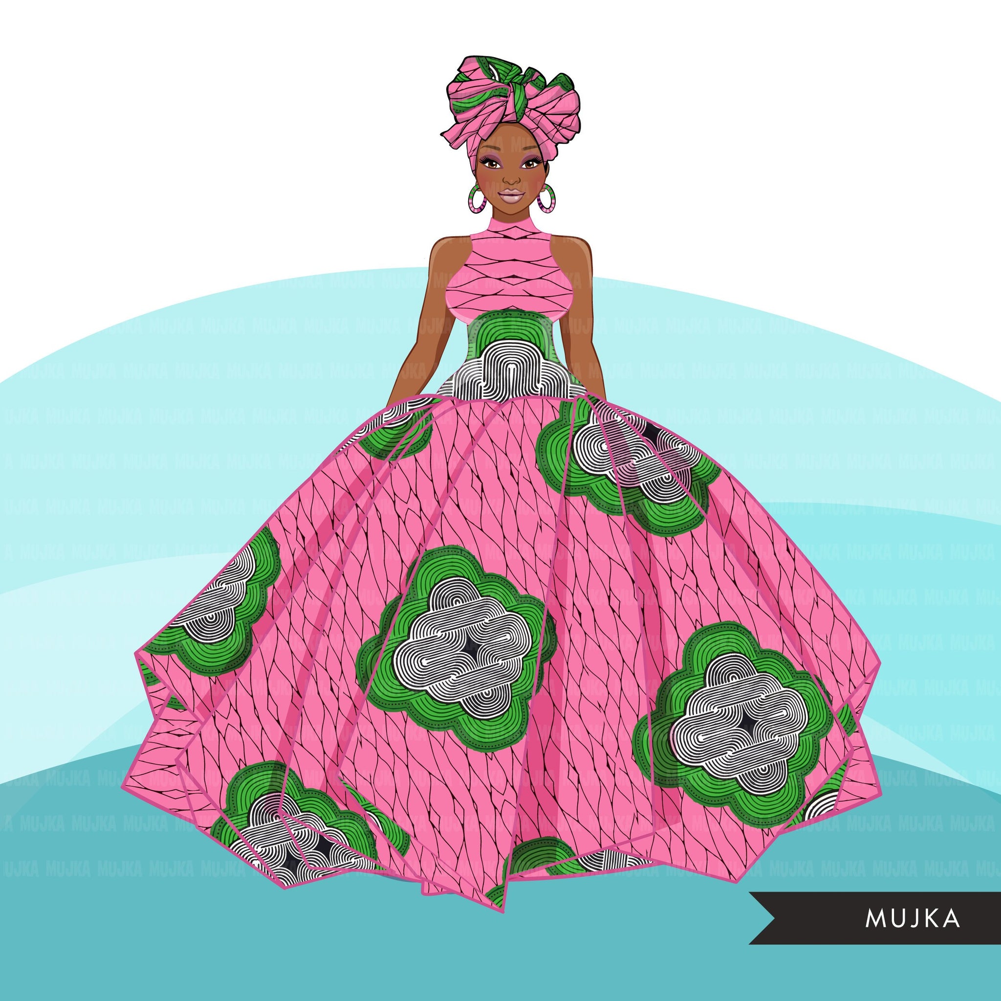 pink and green ankara dress 110 Pink and green ideas