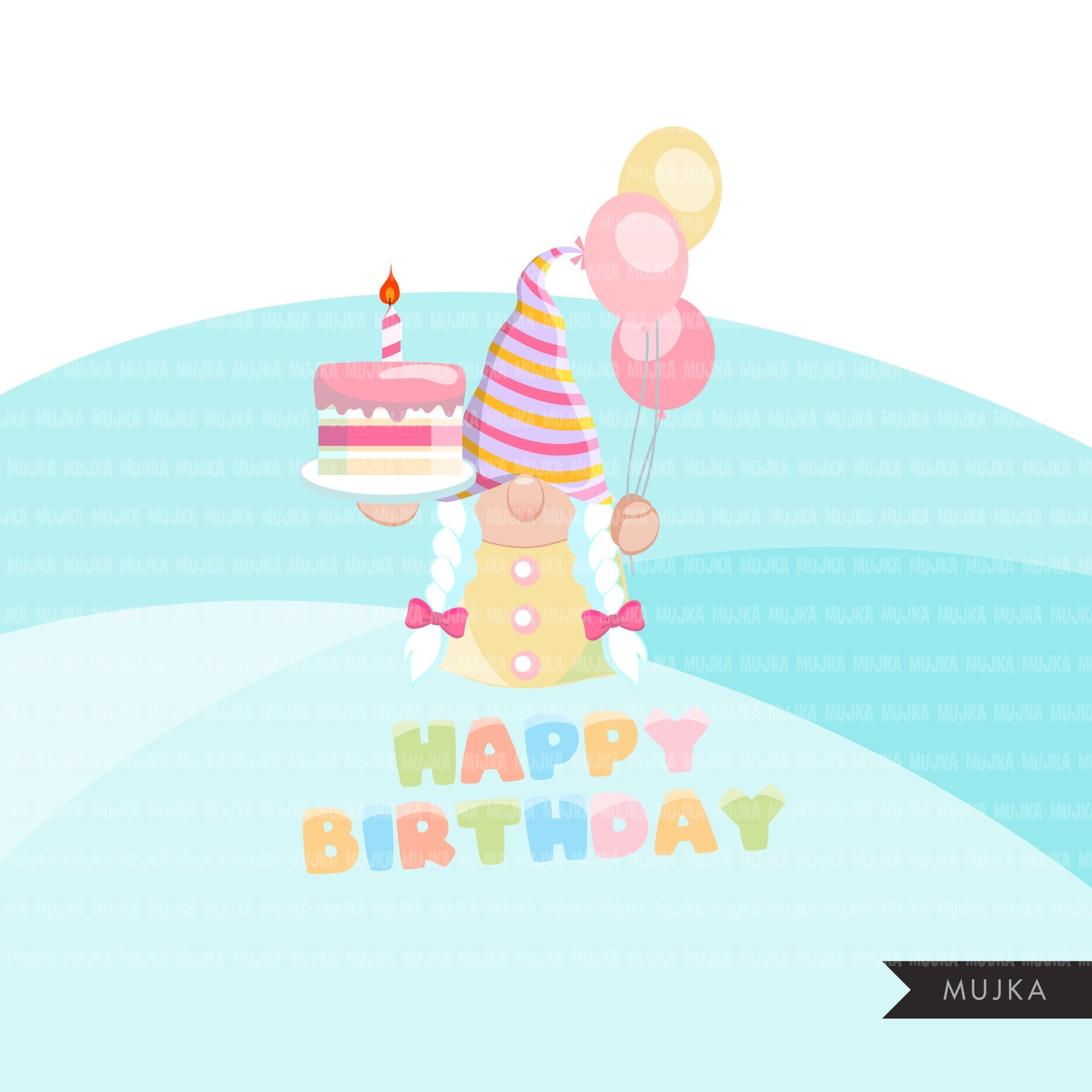 Birthday gnomes Clipart, birthday graphics, pastel, rainbow birthday party Gnome graphics, png digital sublimation designs