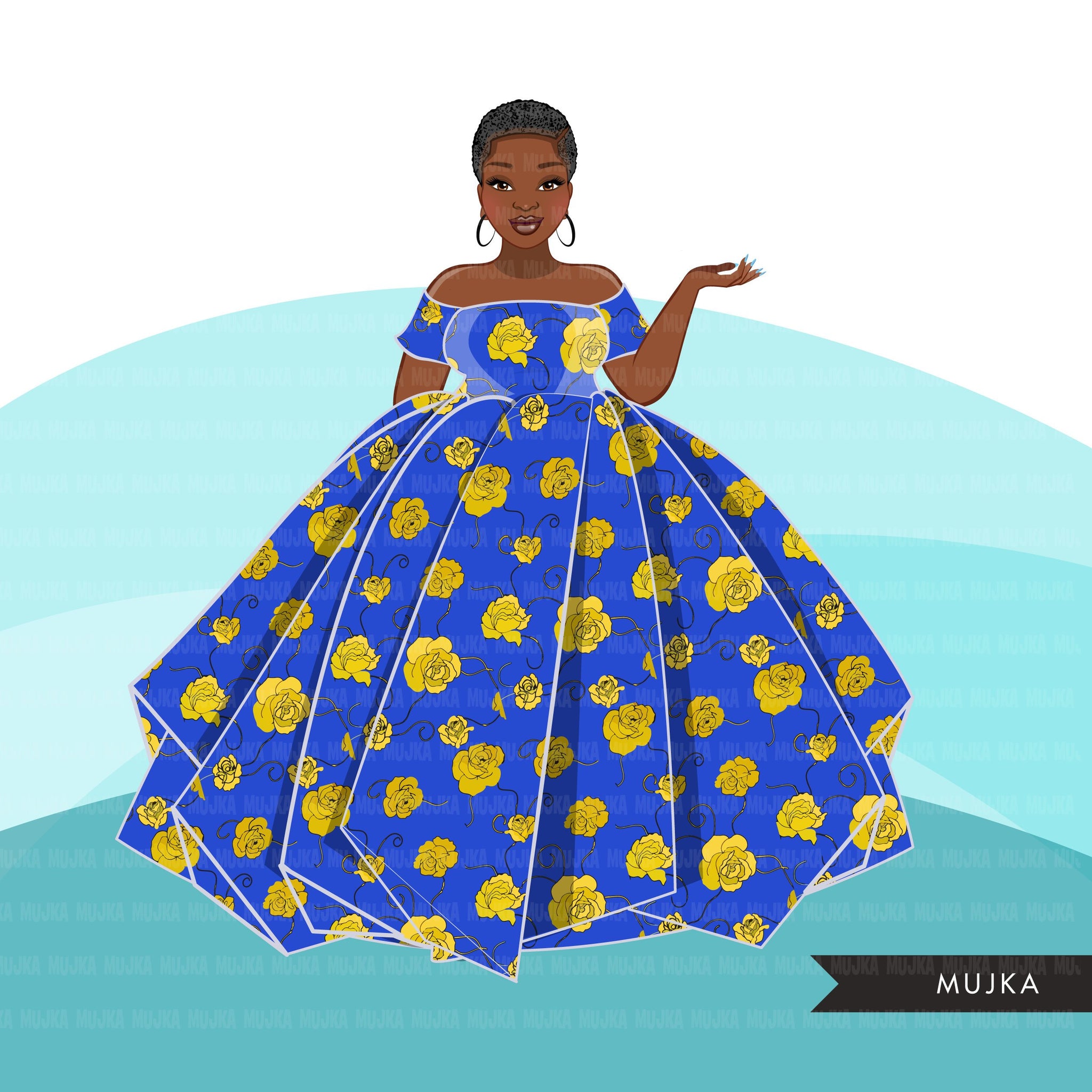 royal blue and gold african dress Elegant Royal Blue African Print Dress Lookbook