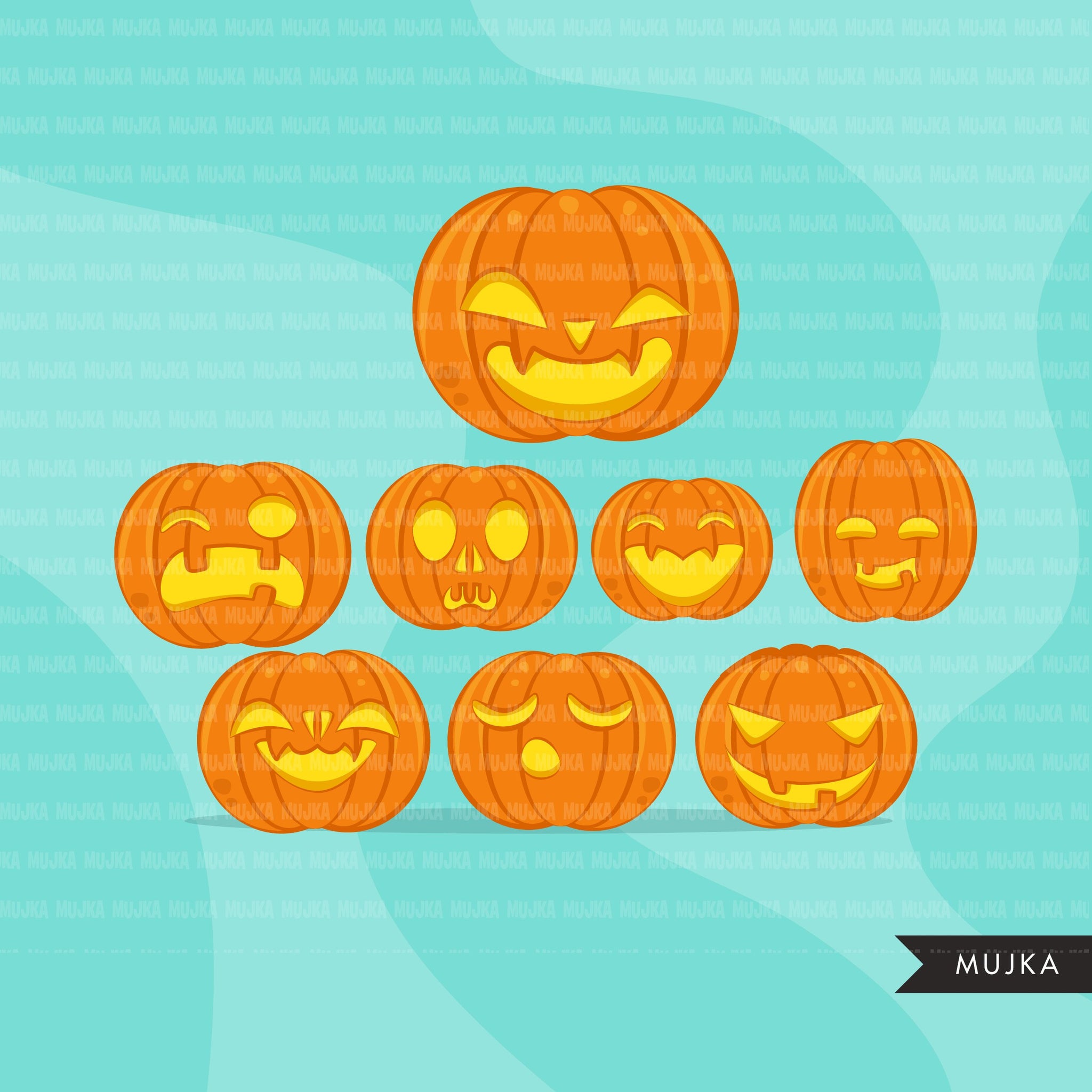 Halloween pumpkins clipart, Party parade clipart, jack o lantern Halloween graphics, PNG clip art