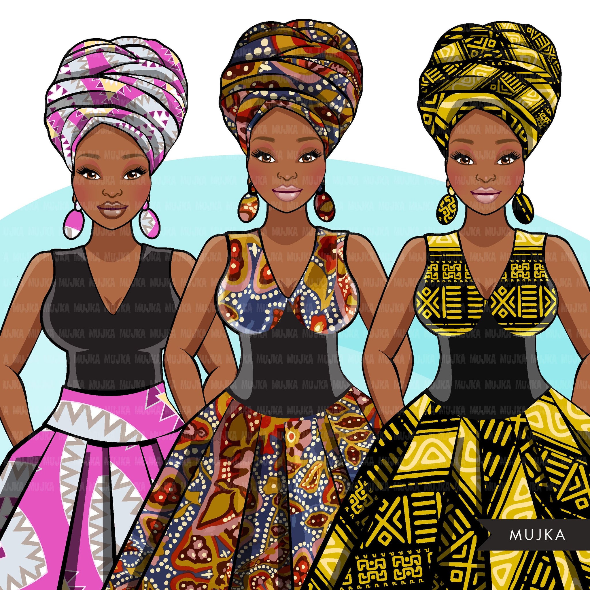Ankara Fashion Graphics, mix de vestido africano Kente, mulher negra Designs de sublimação para Cricut &amp; Cameo, uso comercial, png PNGWing