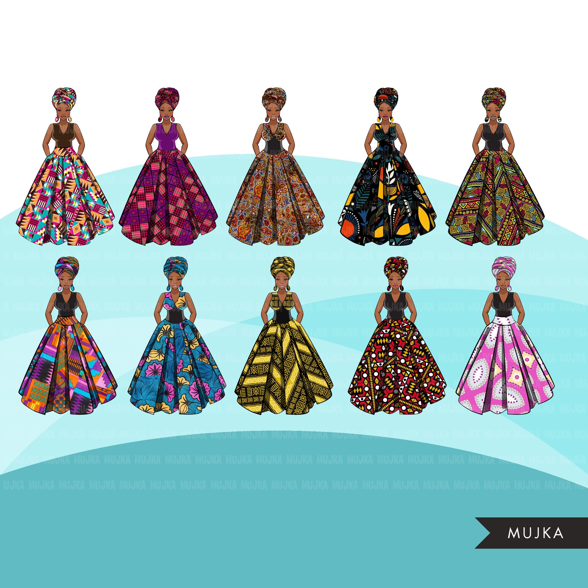 Ankara Fashion Graphics, mix de vestido africano Kente, mulher negra Designs de sublimação para Cricut &amp; Cameo, uso comercial, png PNGWing