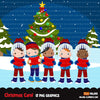Christmas Carol clipart, Christmas caroler boy, black boy, Christmas tree, holiday png clip art, commercial use sublimation graphics
