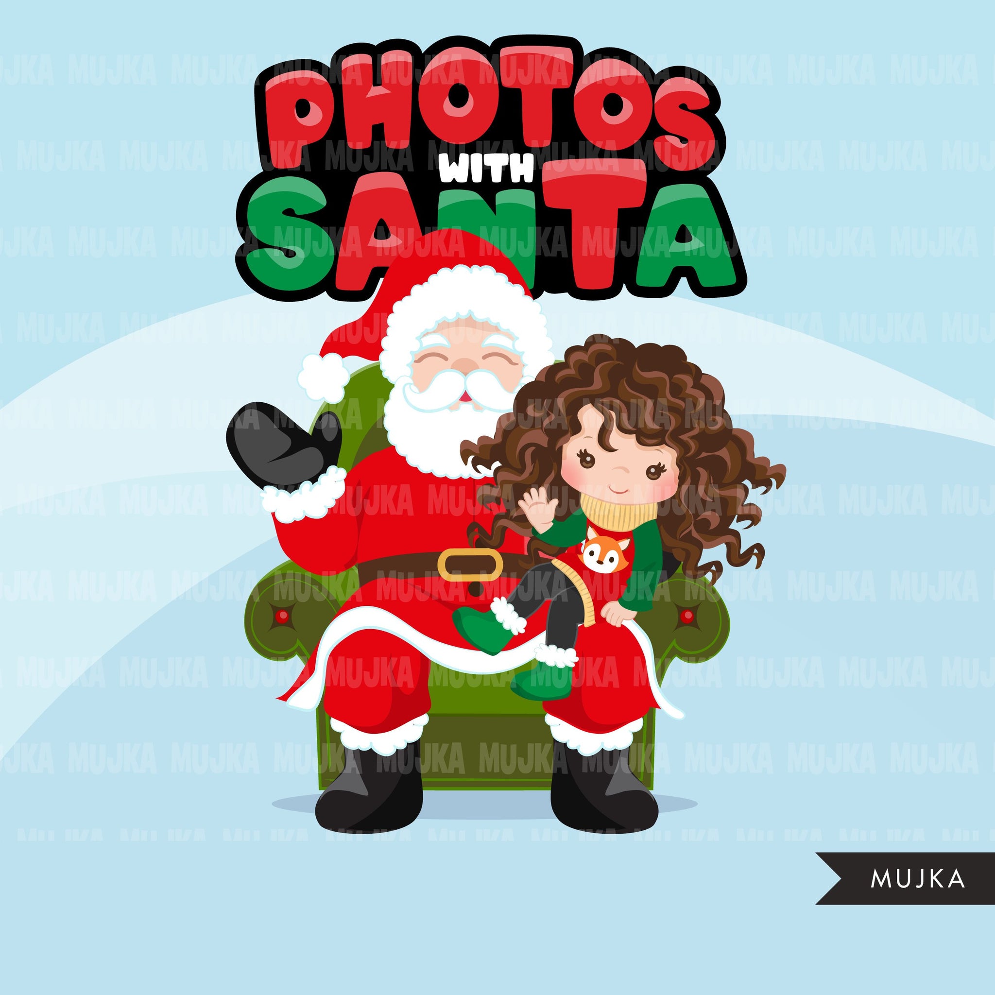 Christmas Clipart, Photos with Santa, Sitting Santa, Christmas kids, Noel graphics, Holiday characters, png sublimation clip art