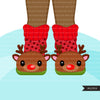 Christmas slippers clipart, Christmas graphics, woolly socks, elf slippers, Noel graphics, Christmas legs, png sublimation clip art