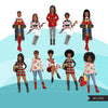 Fashion Clipart, Christmas party, black woman sisters, friends, sisterhood Sublimation designs for Cricut & Cameo, commercial use PNG