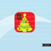 Christmas Clipart, Advent Calendar graphics, Noel graphics, png sublimation clip art