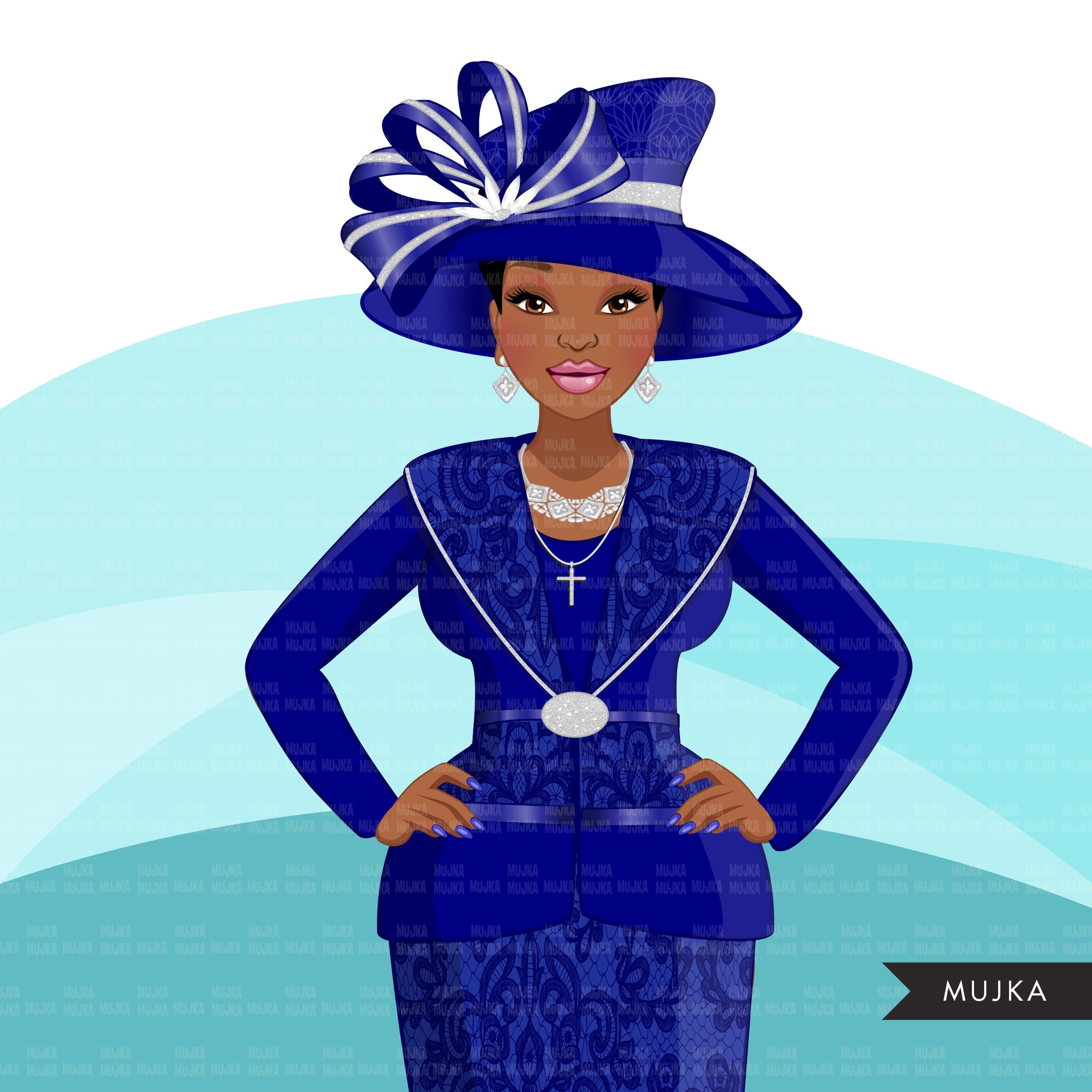 Fashion Clipart, Church ladies, Black woman graphics, religious sister ...