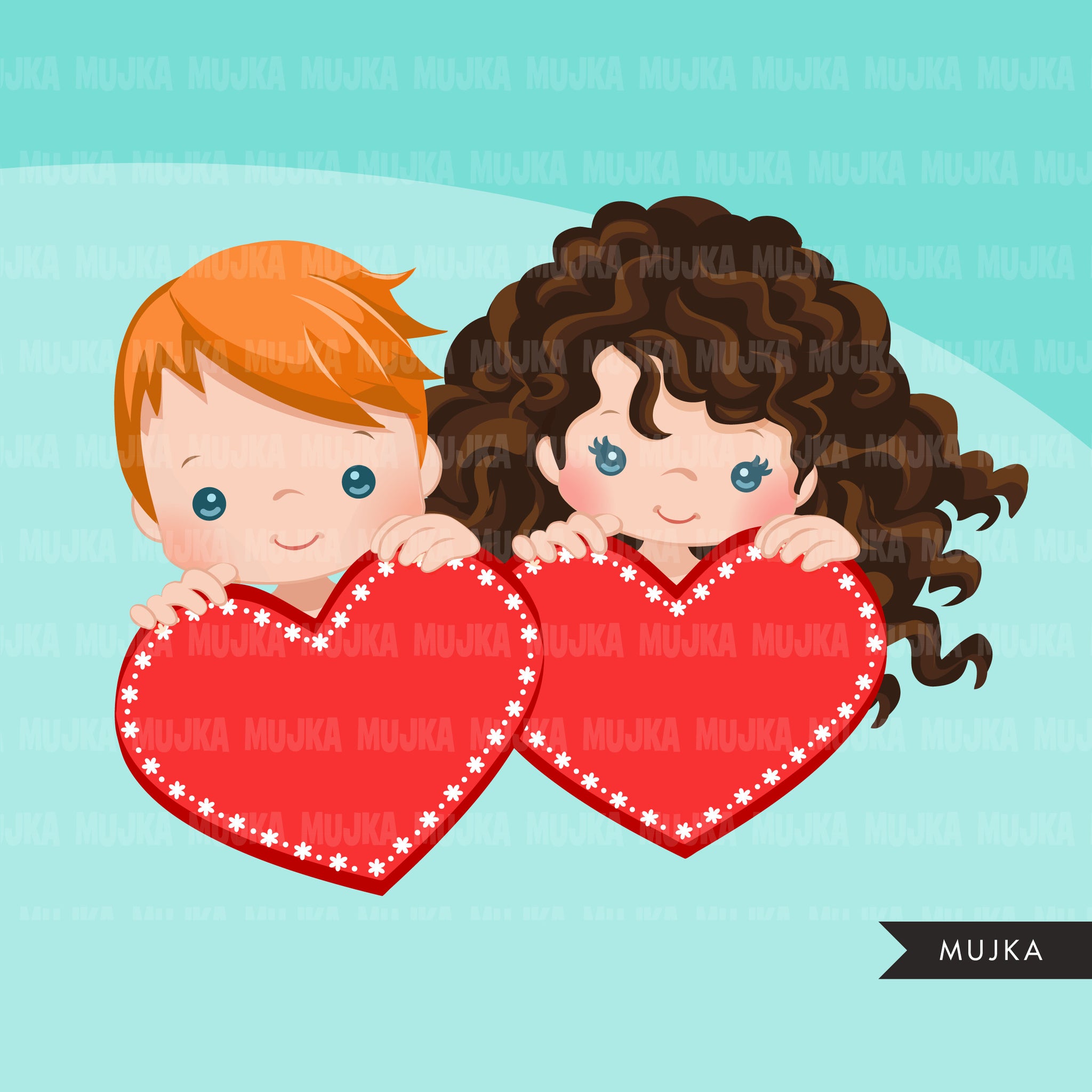 Valentine Clipart, peeking kids BUNDLE, Valentine's Day boys, girls, valentine gifts, commercial use graphics, png clip art