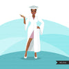 Clipart de formatura, Graduados 2021, amigos formandos, mulher negra graduada Designs de sublimação para Cricut &amp; Cameo, uso comercial, PNG