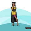 Graduation clipart, Graduates 2021, Grads friends, black woman graduates  Sublimation designs for Cricut & Cameo, commercial use PNG