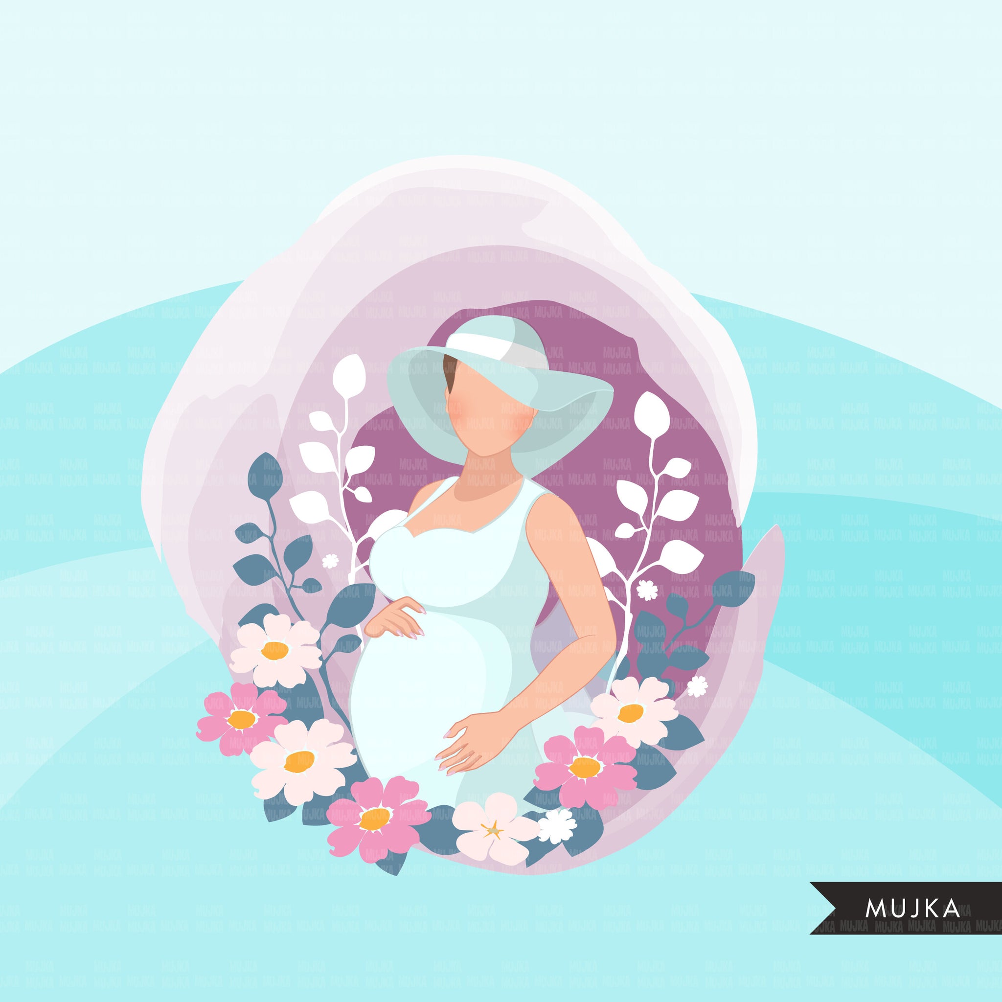 Clipart do Dia das Mães, download digital de designs de sublimação do dia das mães, gravidez, lembrancinhas para chá de bebê, arte de parede, mulher grávida png
