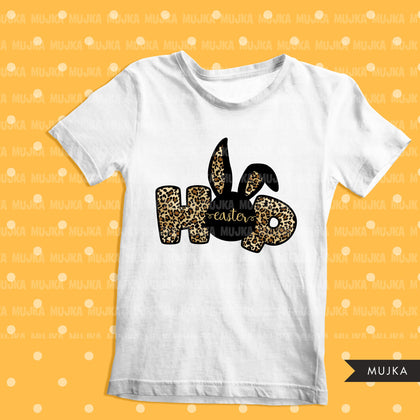 Easter sublimation designs, Easter clipart, Easter hop, Easter bunny shirt design, leopard print, PNG digital download files for cricut
