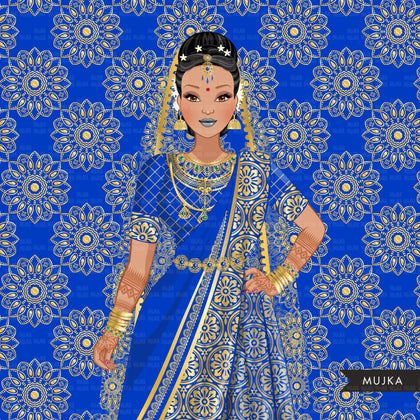 Indian bride clipart, Indian wedding dress, Indian wedding background, muslim bride designs, Sublimation designs digital download PNG