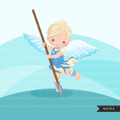 Saint Michael clipart, religious sublimation designs digital download, christian graphics, archangel designs, Christian png files for cricut