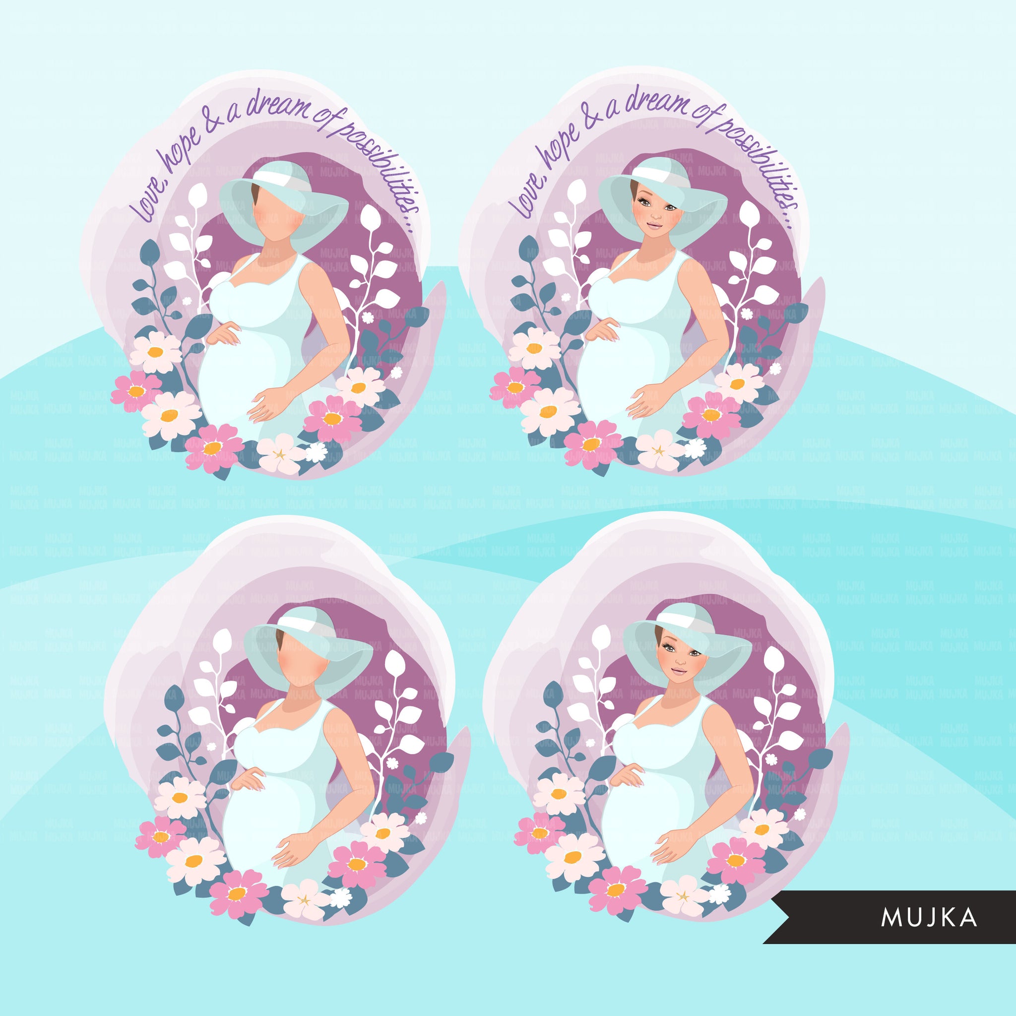Mothers Day clipart, mother's day sublimation designs digital download, pregnancy, baby shower favors, wall art, pregnant woman png