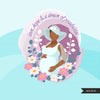 Mothers Day clipart, mother's day sublimation designs digital download, baby shower favors, wall art, pregnant black woman png