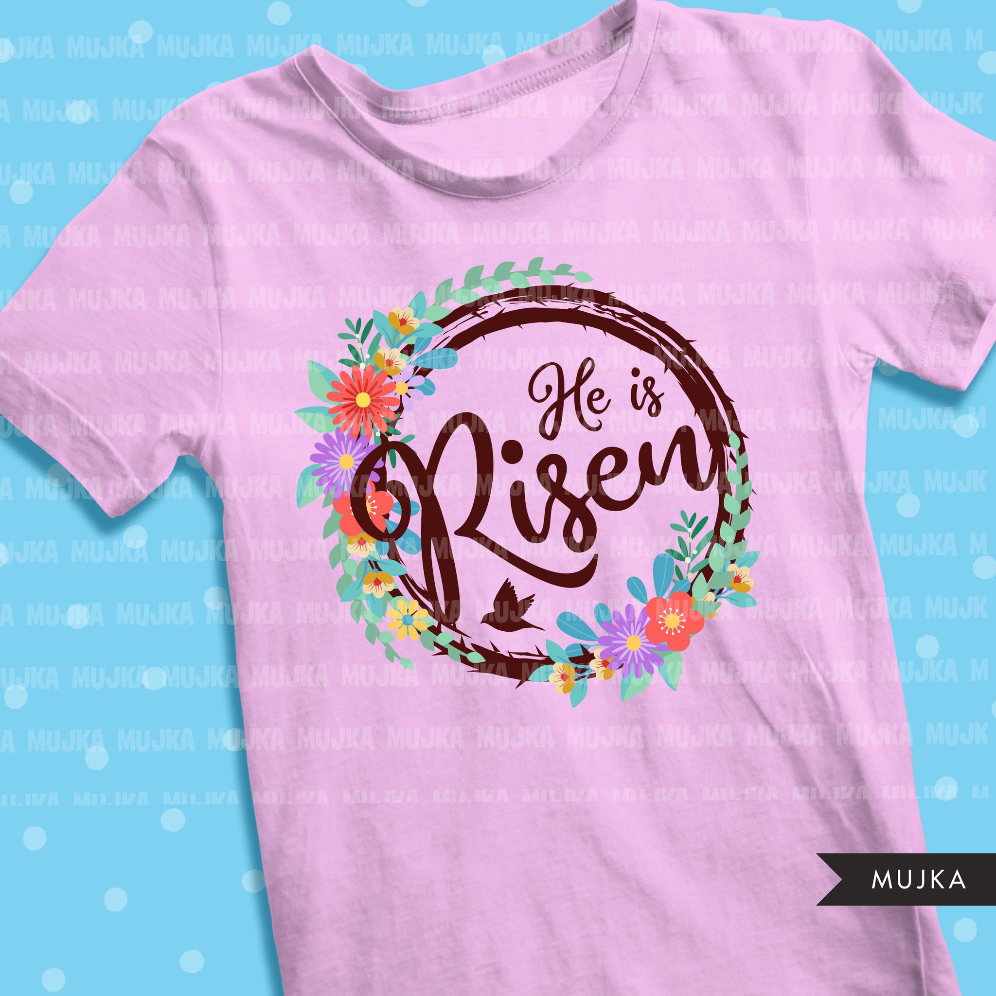 He is Risen clipart, Easter sublimation designs digital download, Easter shirt, Christian Shirt Png, PNG files for cricut downloads